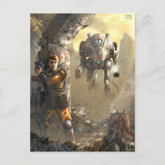 Slagsmål med roboten vykort