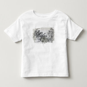 Slagsmål mellan spanjoren och aztecsna tee shirt