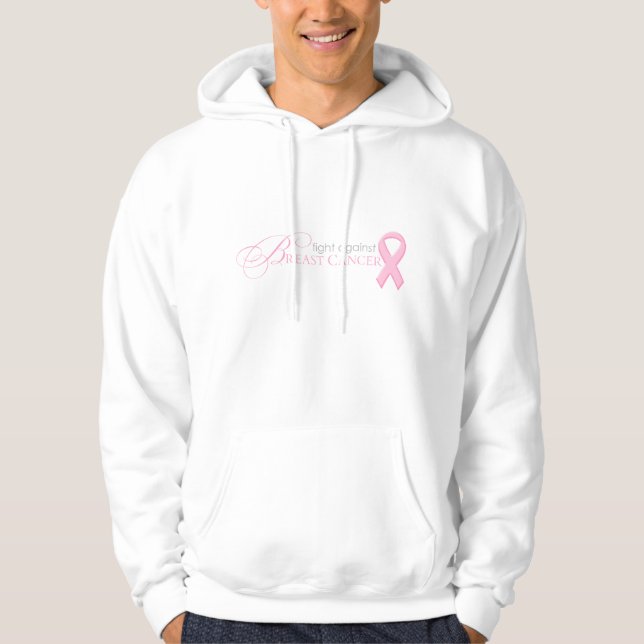 Slagsmål mot bröstcancer hoodie (Framsida)