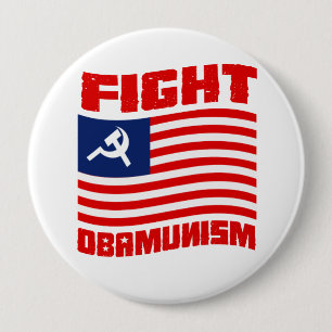 Slagsmål röda Obamunism Knapp