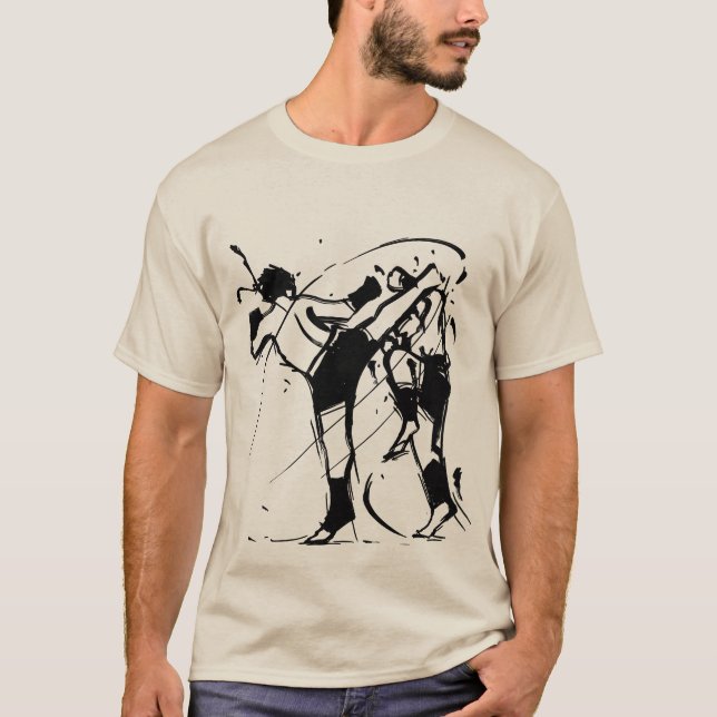 Slagsmål - thailändska Muay Tee Shirt (Framsida)