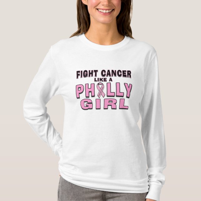 Slagsmålcancernågot liknande en Philly flicka Tee Shirt (Framsida)