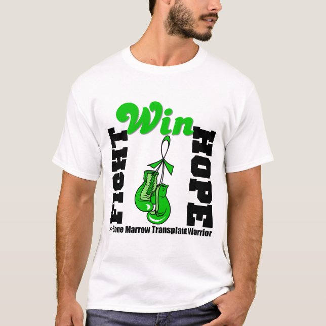 Slagsmålhoppseger - benmärgtransplantatkrigare tee shirt (Framsida)