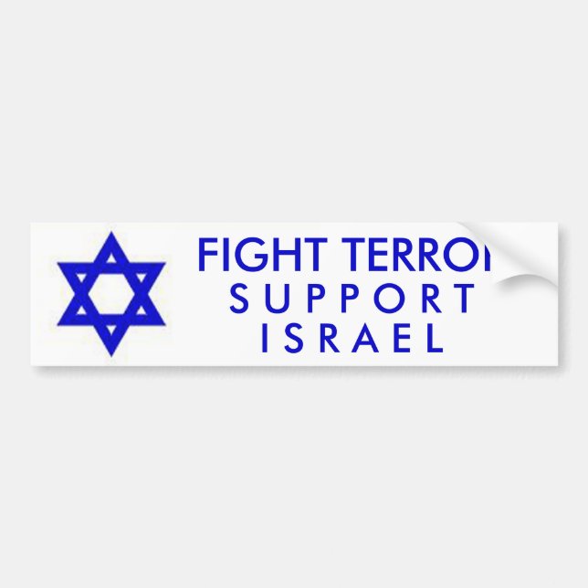 Slagsmålskräckservice Israel Bildekal (Framsidan)