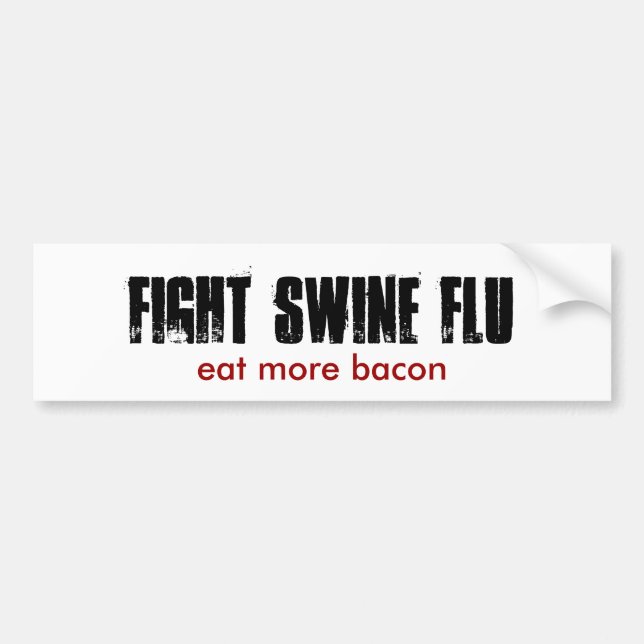 SLAGSMÅLSWINEINFLUENSA, äter mer bacon Bildekal (Framsidan)