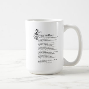 Slagverkproblem listar kaffemugg