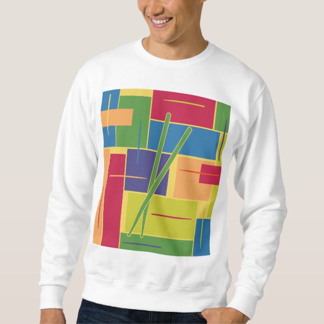 Slagverksfärgblock Sweatshirt (Framsida)