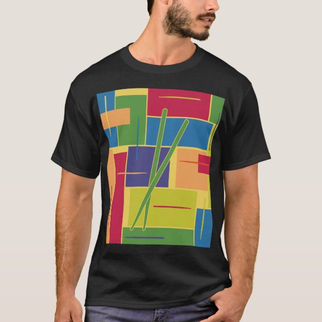 Slagverksfärgblock T Shirt (Framsida)