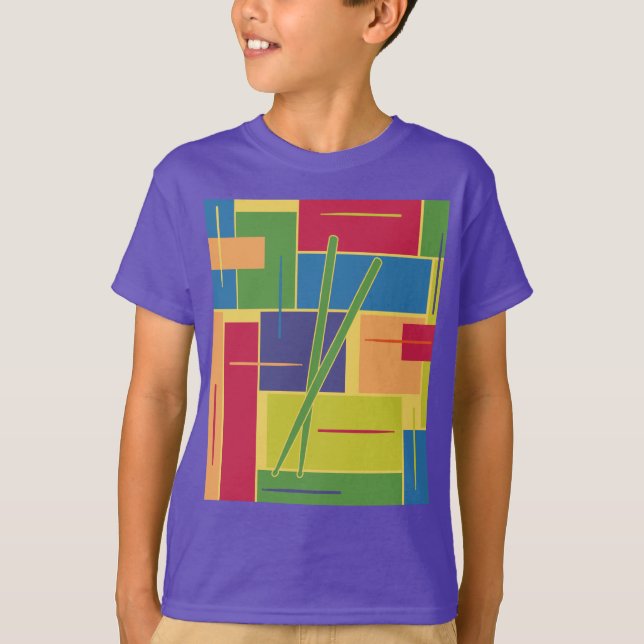 Slagverksfärgblock T Shirt (Framsida)