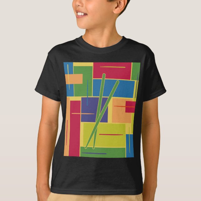Slagverksfärgblock Tee Shirt (Framsida)