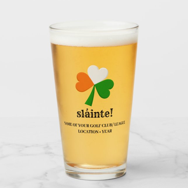 Slainté Beer Glass på St. Patrick-dagen Glaskopp (Framsida fylld)