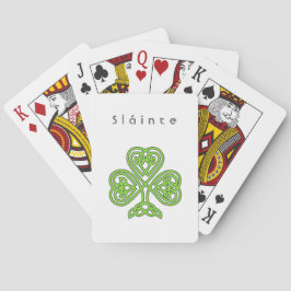 Slainte Celtic Design Shamrock St. Patrick's Day Casinokort