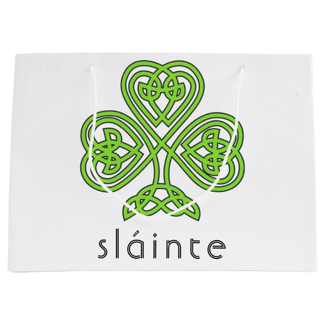 Slainte Celtic Shamrock Grönt St. Patrick's Day (Framsidan)