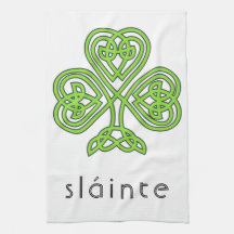 Slainte Celtic Shamrock Grönt St. Patrick's Day