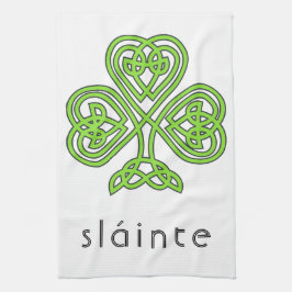 Slainte Celtic Shamrock Grönt St. Patrick's Day Kökshandduk