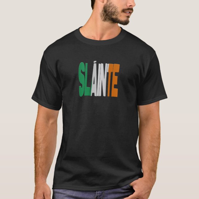 Slainte - Eire Irish Cheers T Shirt (Framsida)