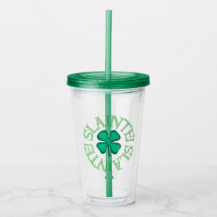 Slainte grönt-akryltumlare take away mugg