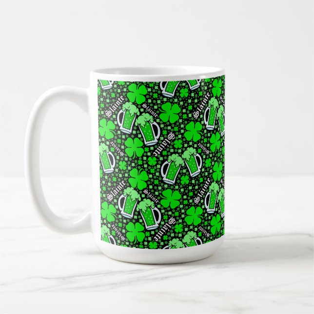 Slainte Grönt Drinks, Klöver St. Patrick's Day Kaffemugg (Vänster)