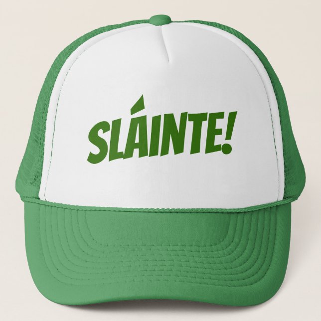 Sláinte - Grönt St patrick's day truckerkepsen par Keps (Framsida)