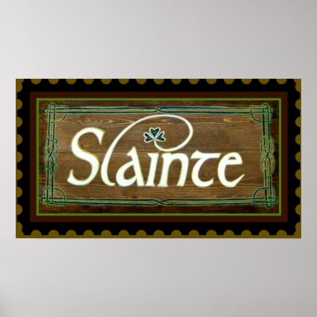 Slainte II ~ till din hälsa! St. Patricks Poster (Framsidan)