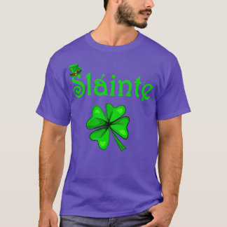 Slainte Irish Cheers Bra Health St paddys day T Shirt