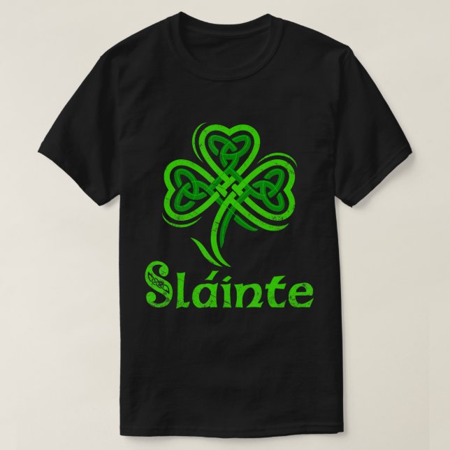 Slainte Irish Cheers Bra Health St patricks day S T Shirt (Design framsida)