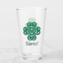 Sláinte Irish Shamrock Grönt Celtic Lucky Klöver