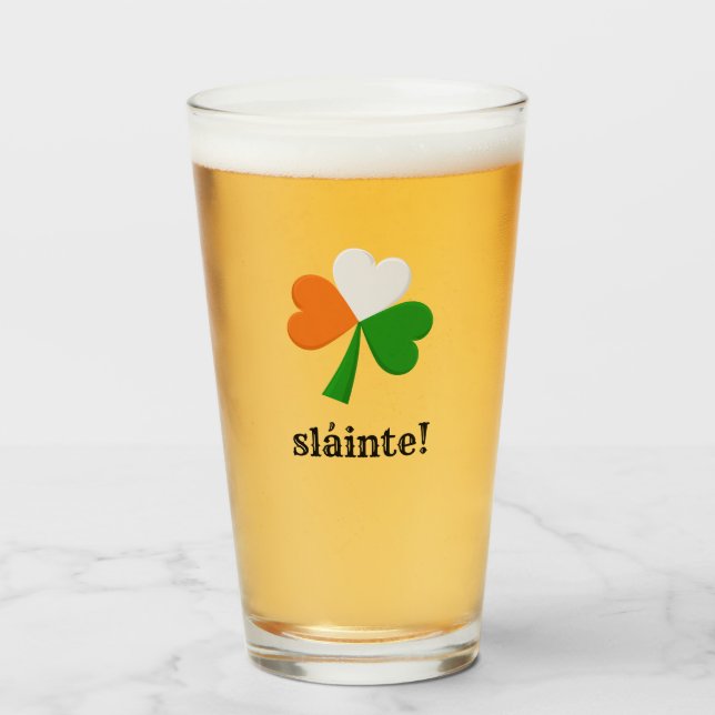 Sláinte! Irish Toast 16 oz. Glas Tumbler (Framsida fylld)