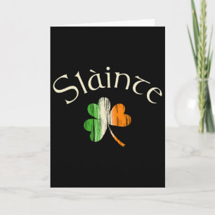 Slainte irländsk Shamrock flagga Irland St Patrick Kort