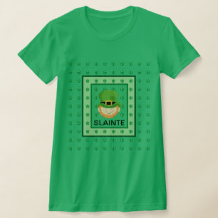 Slainte Leprechaun och shamrocks T Shirt