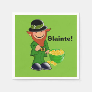 Slainte! Leprechaun, St. Patrick's Day Napkins Pappersservett
