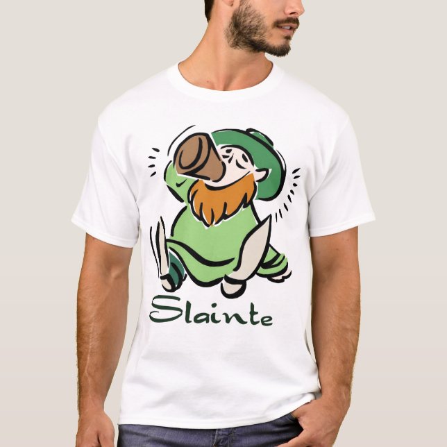 Slainte leprechaun t shirt (Framsida)