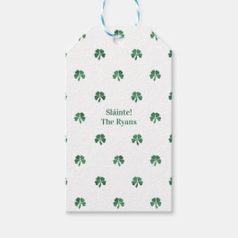 Sláinte Lucky Painterly Klöver Irish Bröllop Presentetikett