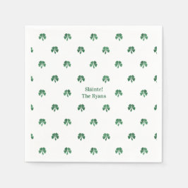 Sláinte Lucky Shot Painterly Klöver Irish Bröllop Pappersservett