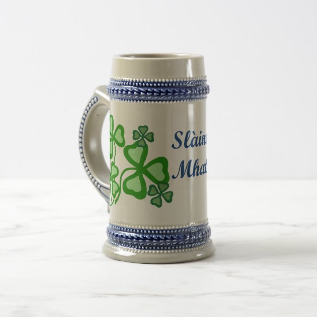 Slainte Mhath/Cheers/blessing shamrock/klöver 10a Sejdel (Framsida vänster)