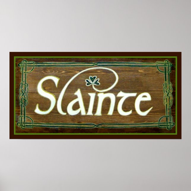 Slainte ~ på Lycklig St. Patricks Day! Poster (Framsidan)