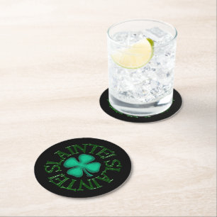 Slainte, pappra drinkarmästare underlägg papper rund
