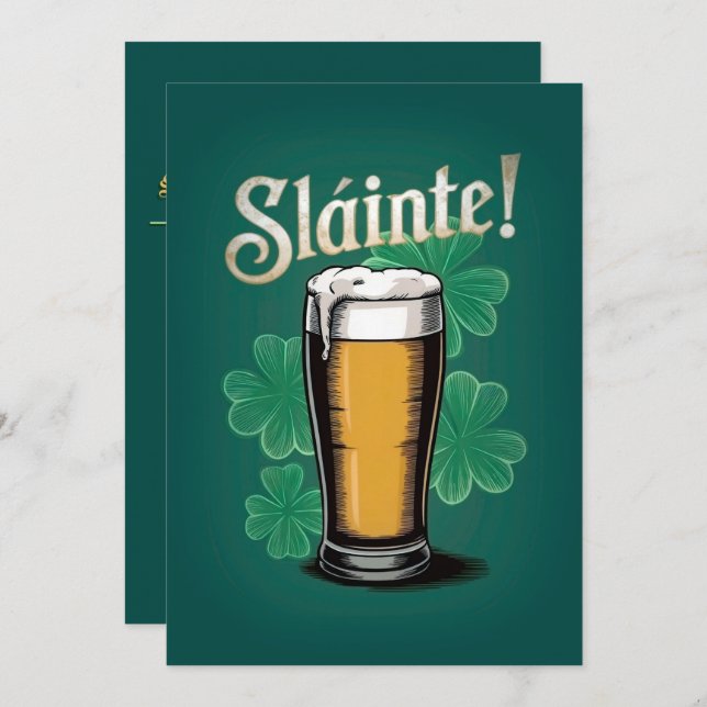 Slàinte! Saint patrick's day-öl på Grönten (Fram/baksida)