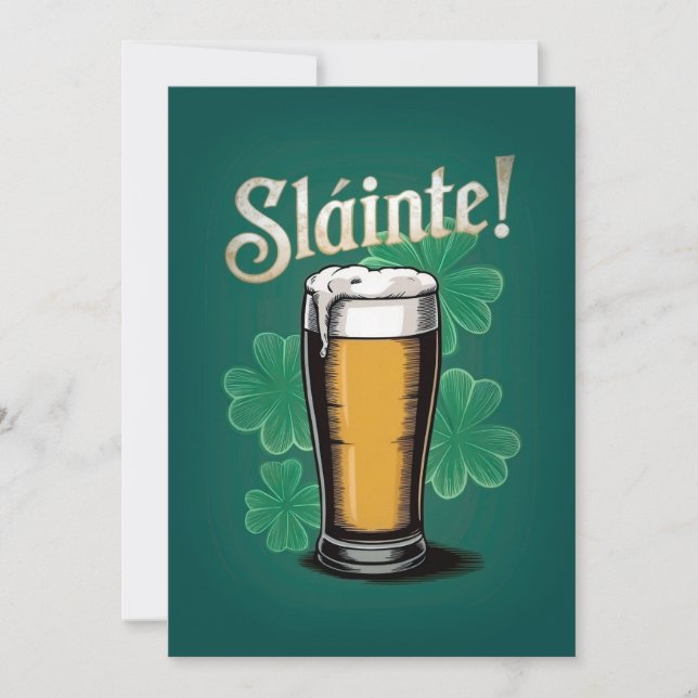 Slàinte! Saint patrick's day-öl på Grönten Inbjudningar (Framsida)