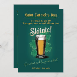 Slàinte! Saint patrick's day-öl på Grönten Inbjudningar