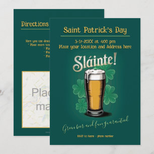 Slàinte! Saint patrick's day-öl på Grönten Inbjudningar