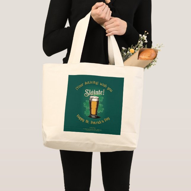 Slàinte! Saint patrick's day-öl på Grönten Jumbo Tygkasse (Framsida (produkt))