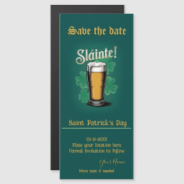 Slàinte! Saint patrick's day-öl på Grönten Magnetisk Inbjudningskort