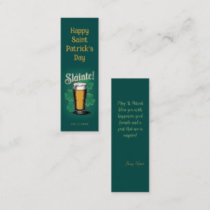 Slàinte! Saint patrick's day-öl på Grönten Mini Visitkort