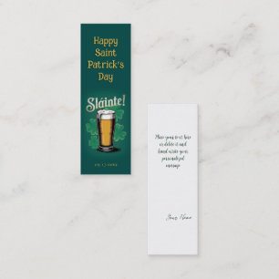 Slàinte! Saint patrick's day-öl på Grönten Mini Visitkort