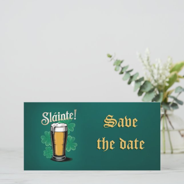 Slàinte! Saint patrick's day-öl på Grönten Spara Datumet (Stående Fram)