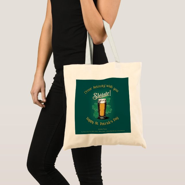 Slàinte! Saint patrick's day-öl på Grönten Tygkasse (Framsida (produkt))