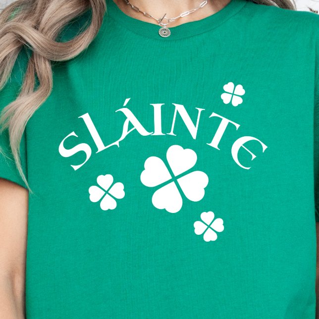 Slainte, Shamrock, Irish St. Patrick's Day Lucky T Shirt (Sláinte, Slainte Shamrock Shirt, Irish Shirt, St. Patrick's Day Shirt, St. Patrick's Day T-Shirt)