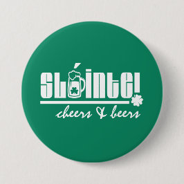 Sláinte. Skål och Öl. St. Patrick's Day Knapp