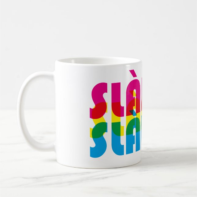 slàinte (skål på skotsk gaeliska (Gàidhlig) Kaffemugg (Vänster)